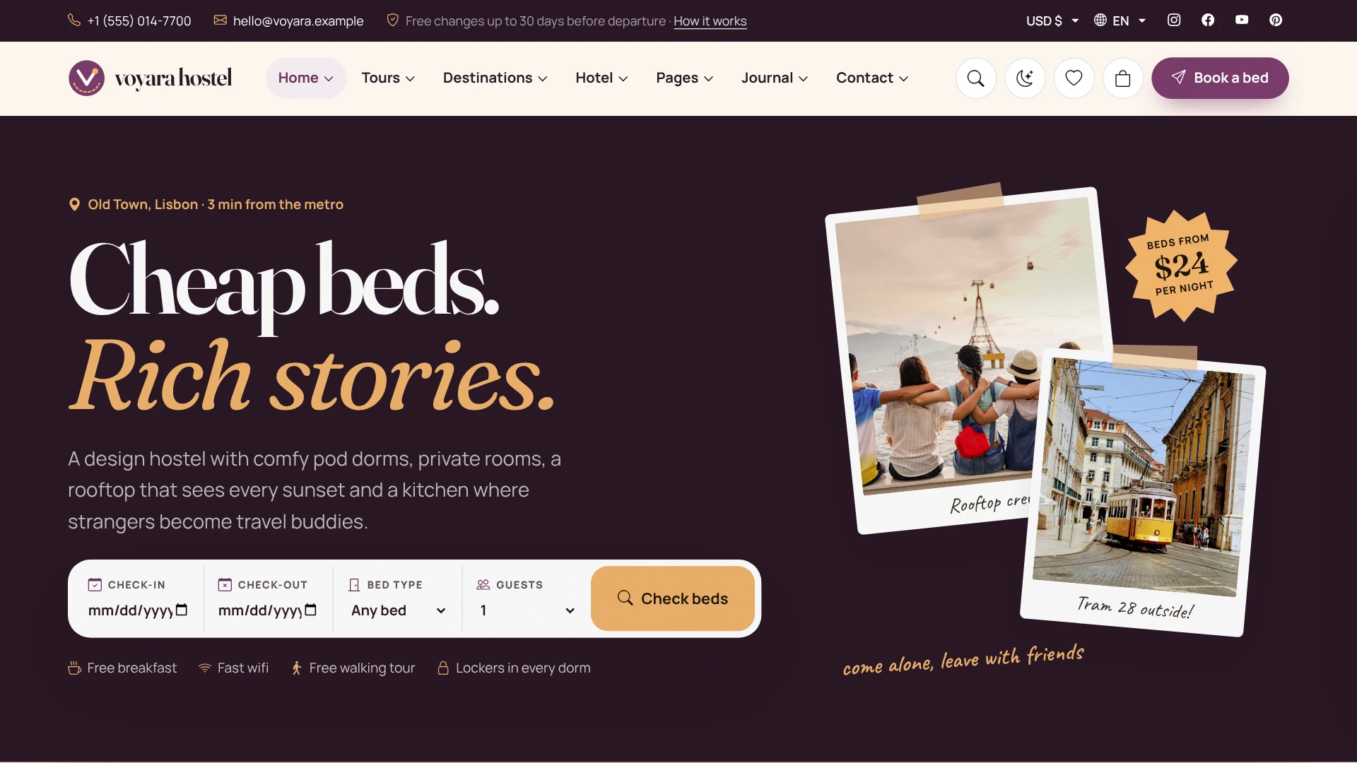 Voyara - Travel Agency & Boutique Hotel HTML Template