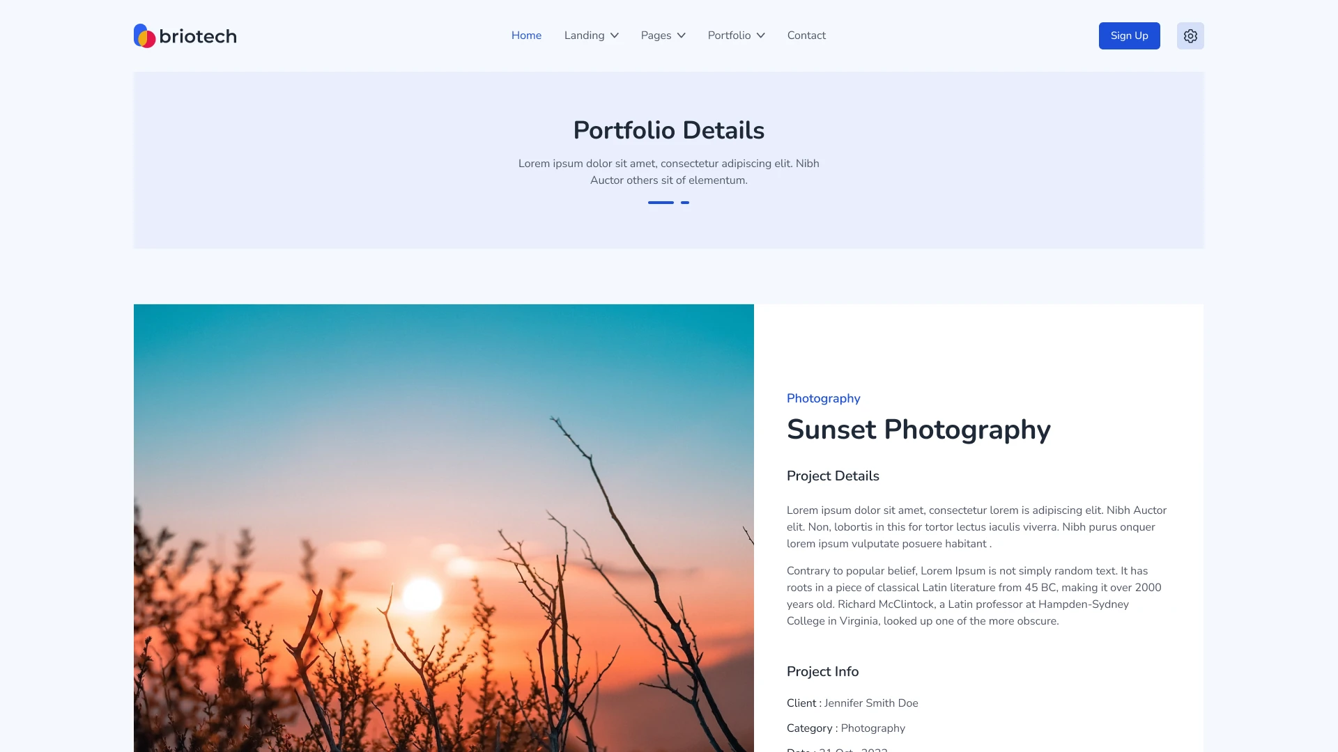 Briotech - Multipurpose Startup & Business HTML Template