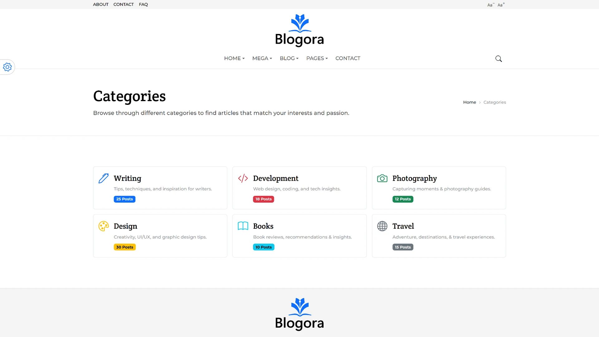 Blogora - Simple Personal Blog & Portfolio HTML Templates