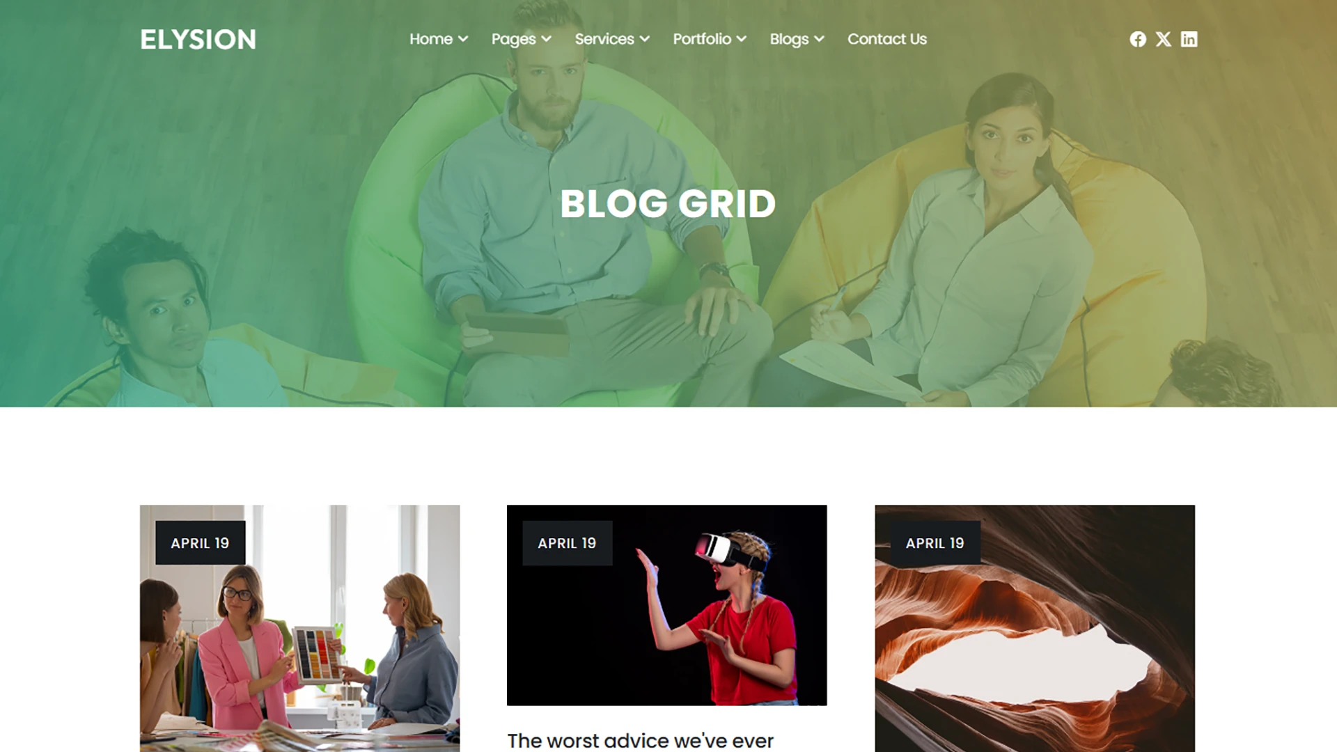 Elysion - Creative Agency and Business Startup HTML and Angular Template