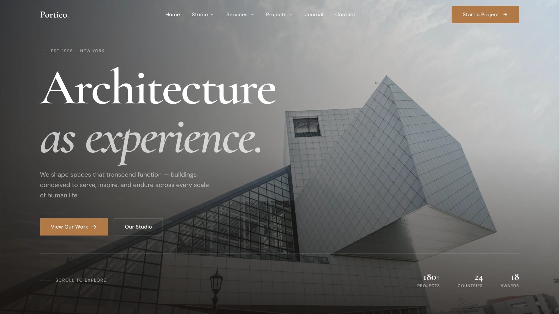 Portico - Architecture Studio HTML Template