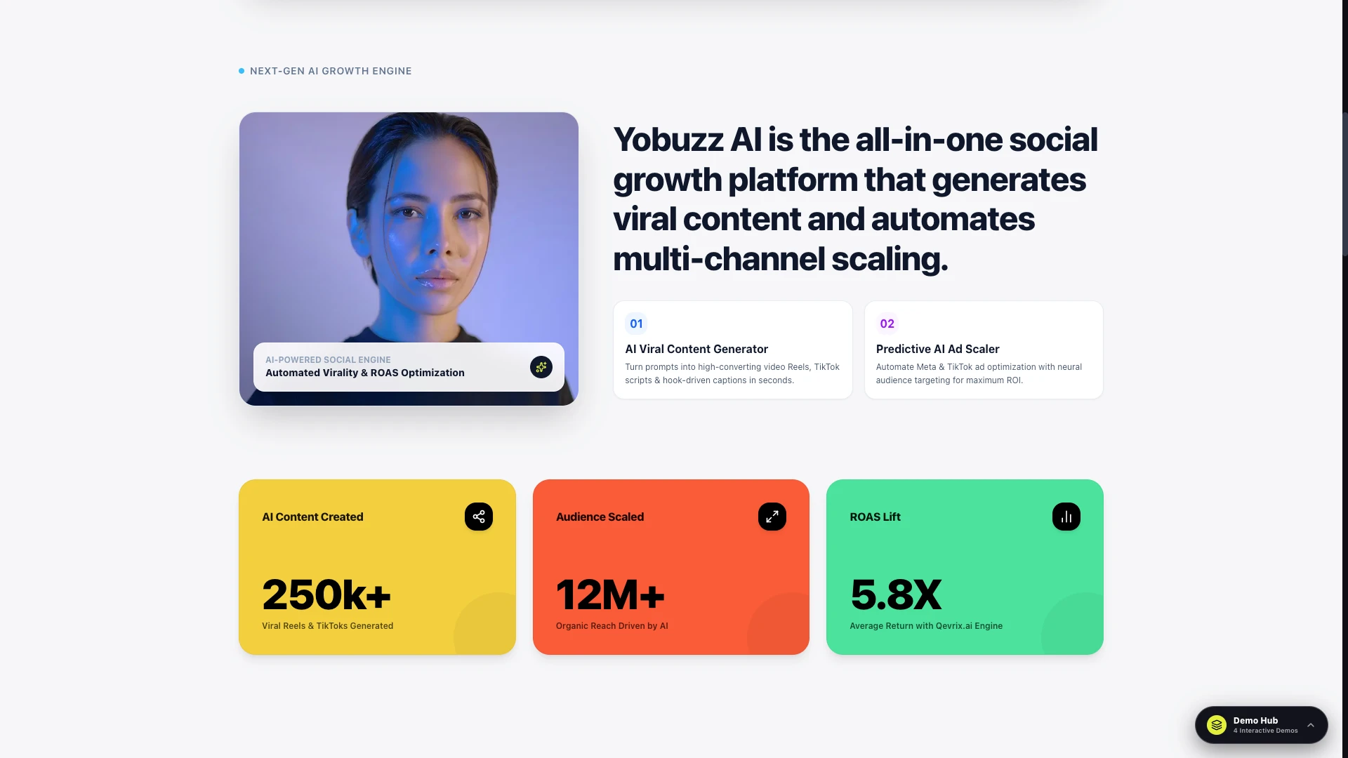 Qevrix - Next.js AI SaaS, Enterprise & Portfolio Landing Page Collection