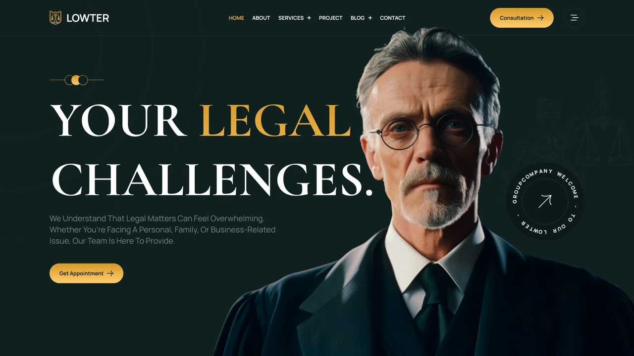 Lowter - Lawyer, Attorney & Law Firm Figma Template