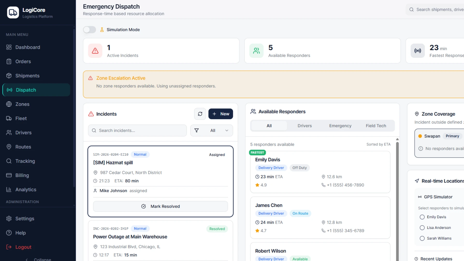 LogiCore - AI-Powered Logistics & Fleet Management SaaS Platform