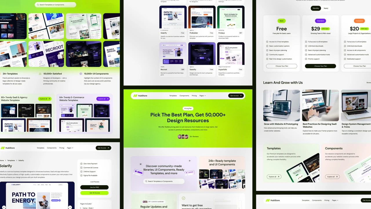 HubStore - Product Membership Figma Template Store