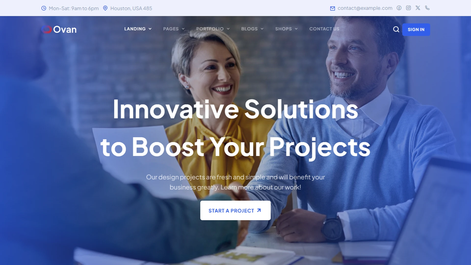 Ovan - React Multipurpose Business & Corporate Template