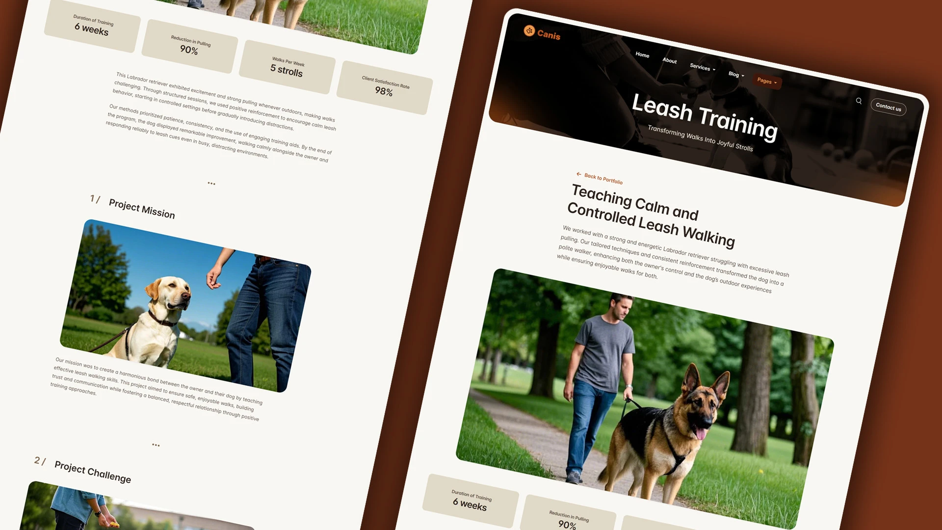 Canis - Professional Dog Training Services HTML Website Template