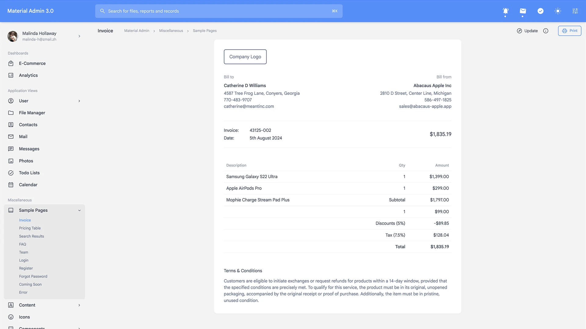 Material Admin - Responsive Admin Template