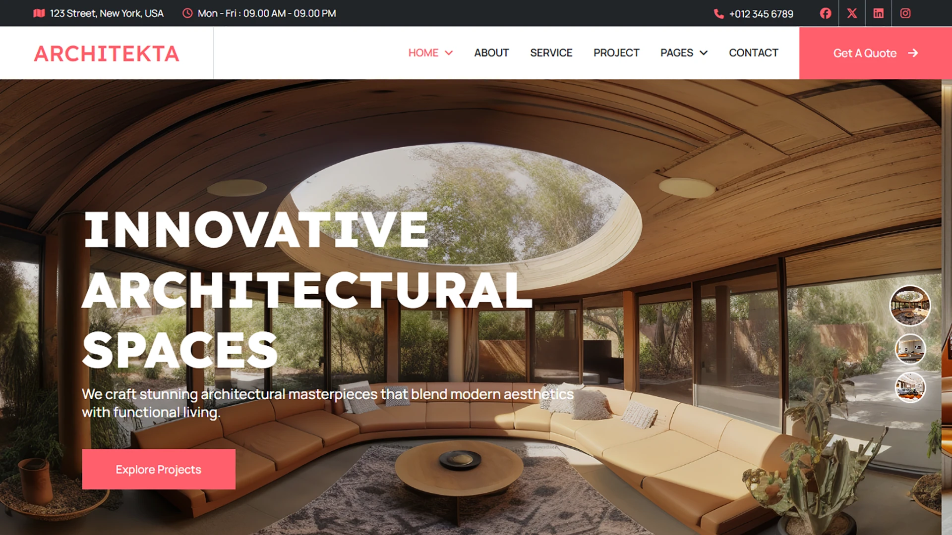 Architekta - Interior & Architecture HTML Template