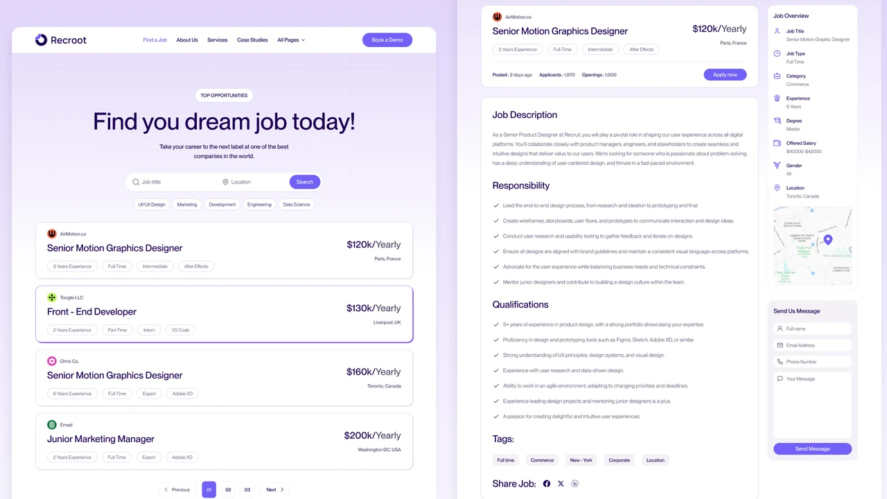 Recroot - HR & Recruitment Consulting Agency Figma Template