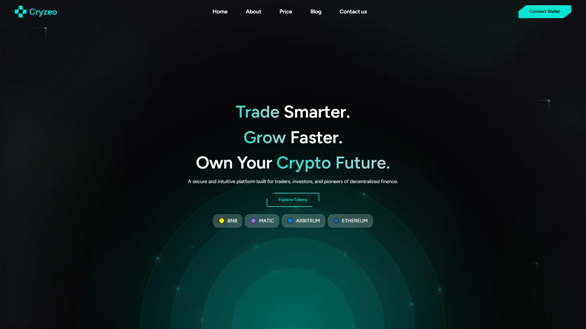 Cryzeo - Crypto Landing Website Template NextJS Modern Token Sale Design
