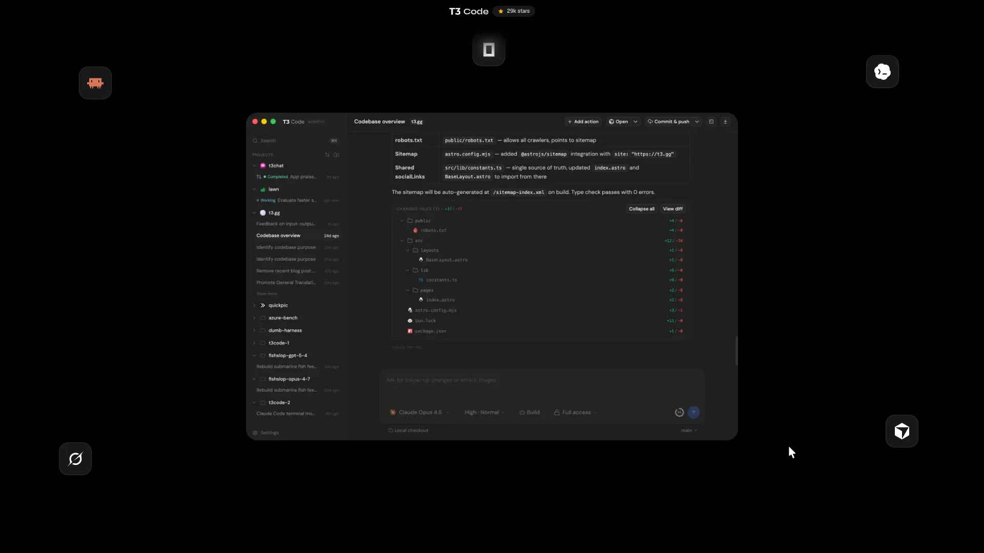 T3Codes - Modern AI Animated Sass Landing Page with Scroll Animations (Screenshot 3 of 3)
