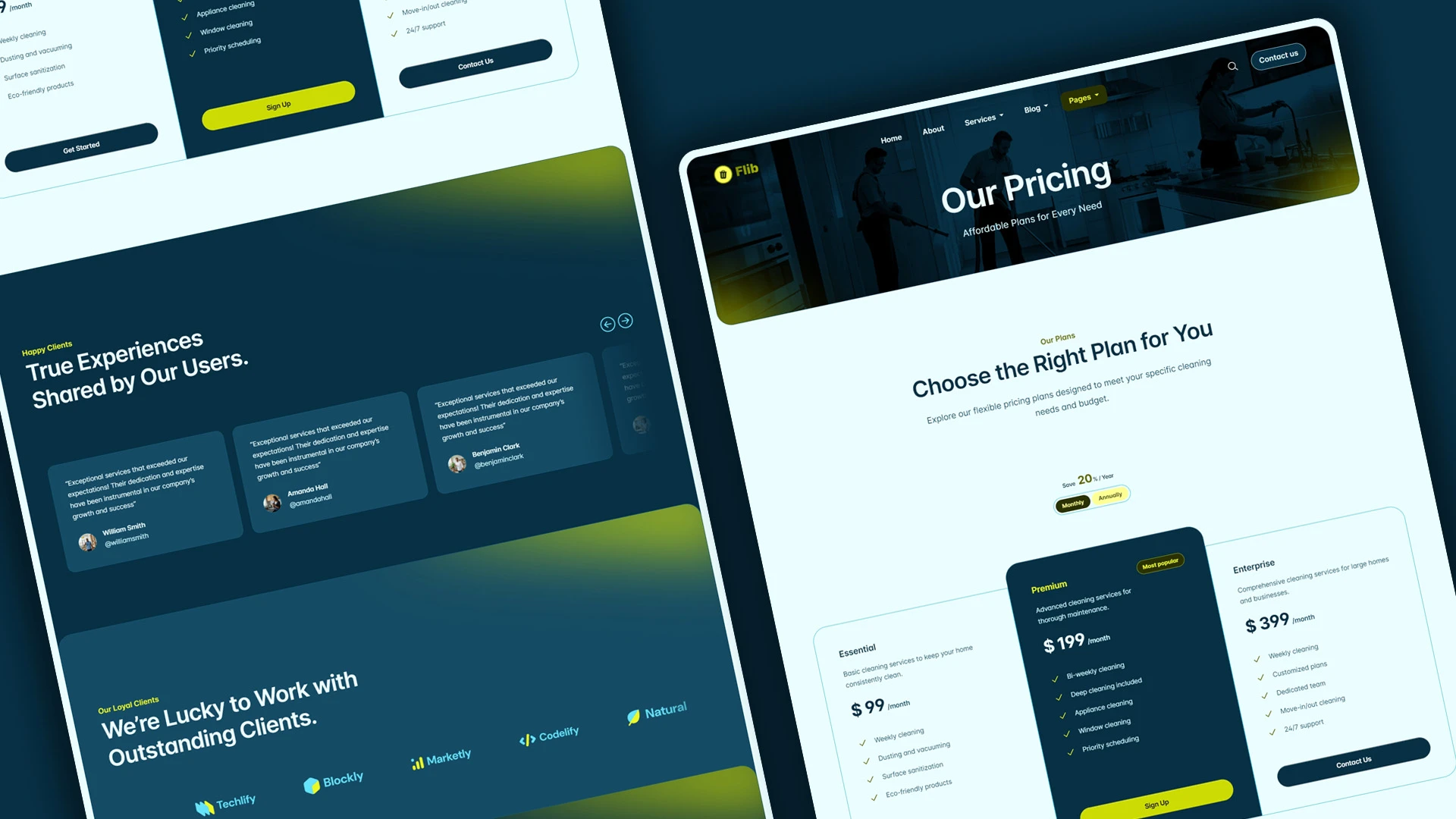 Flib - HTML Website Template For Premium Home Cleaning Services