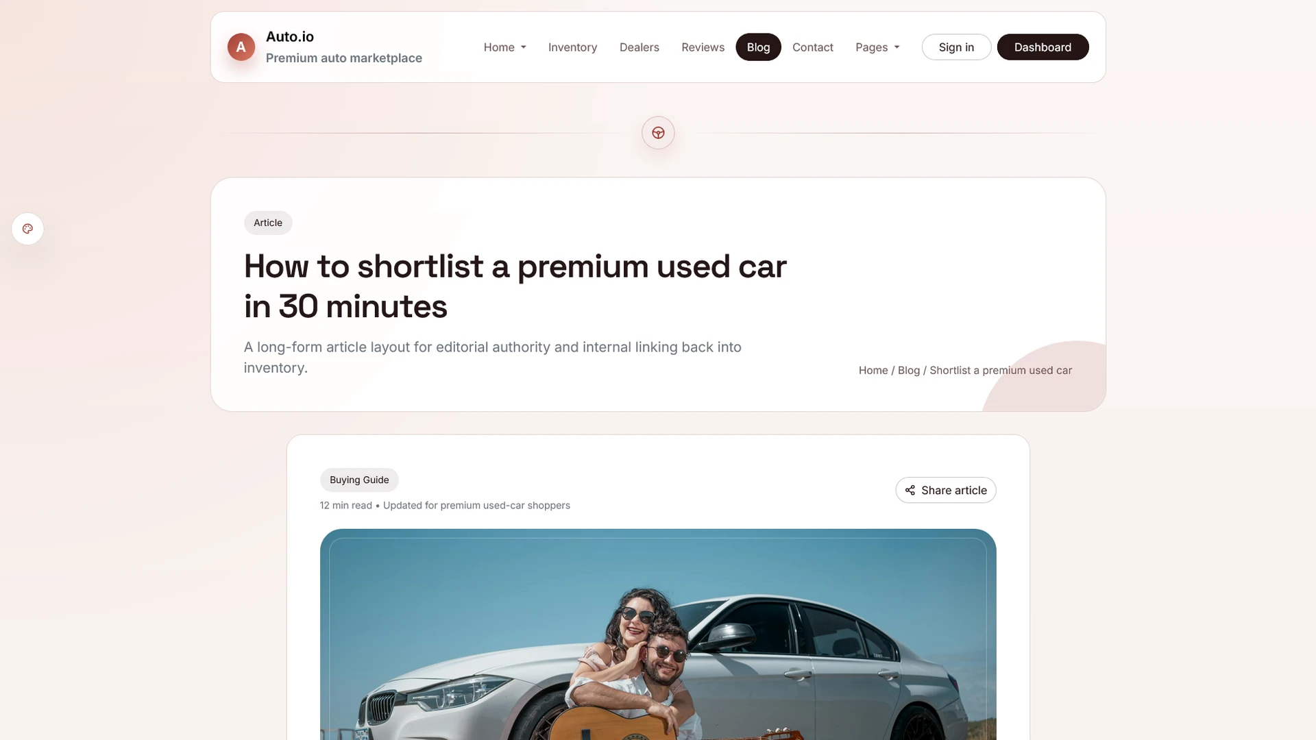 AutoIO - Cars Listings & Directory Template