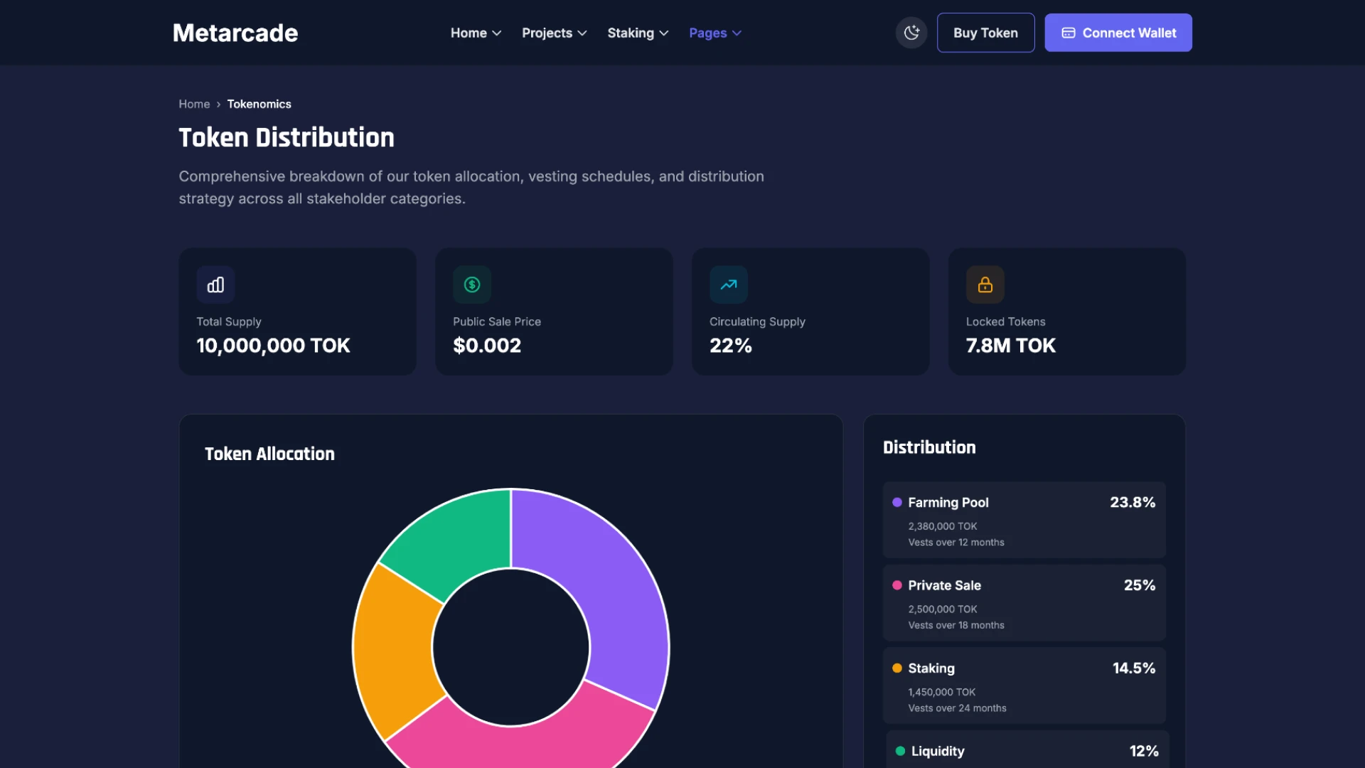 Metarcade - Metaverse Web3 IGO Launchpad HTML5 Template