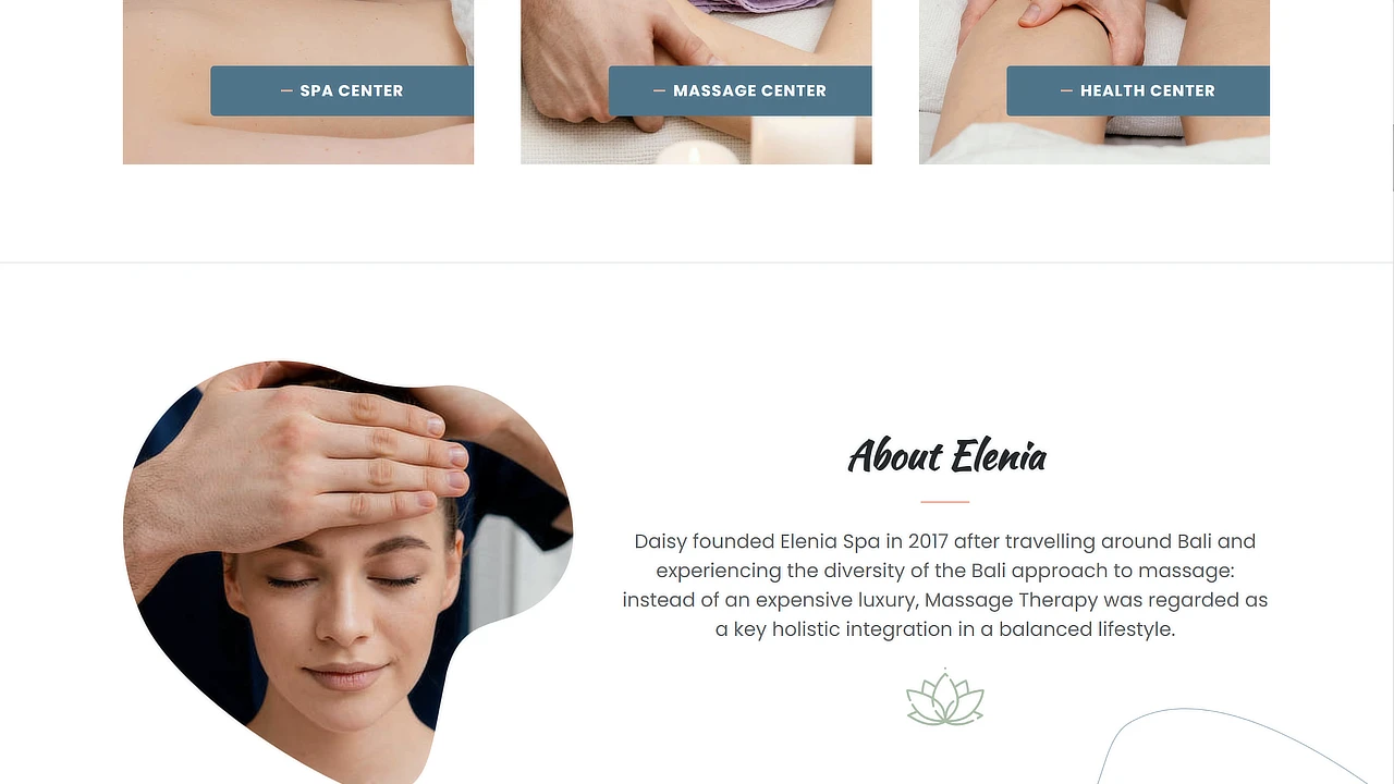 Elenia - One Page Spa & Beauty Template
