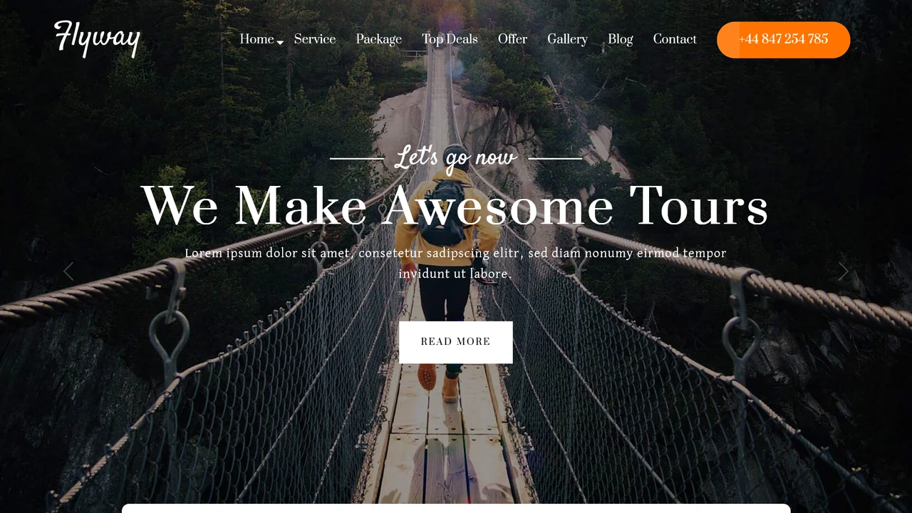 Flyway - Tour & Travel Agency Booking Template