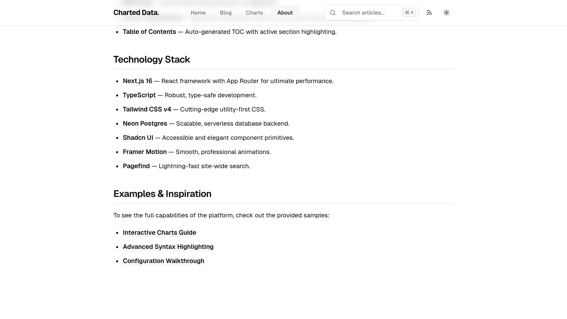 Charted Data - Create Blog Posts with Interactive Charts