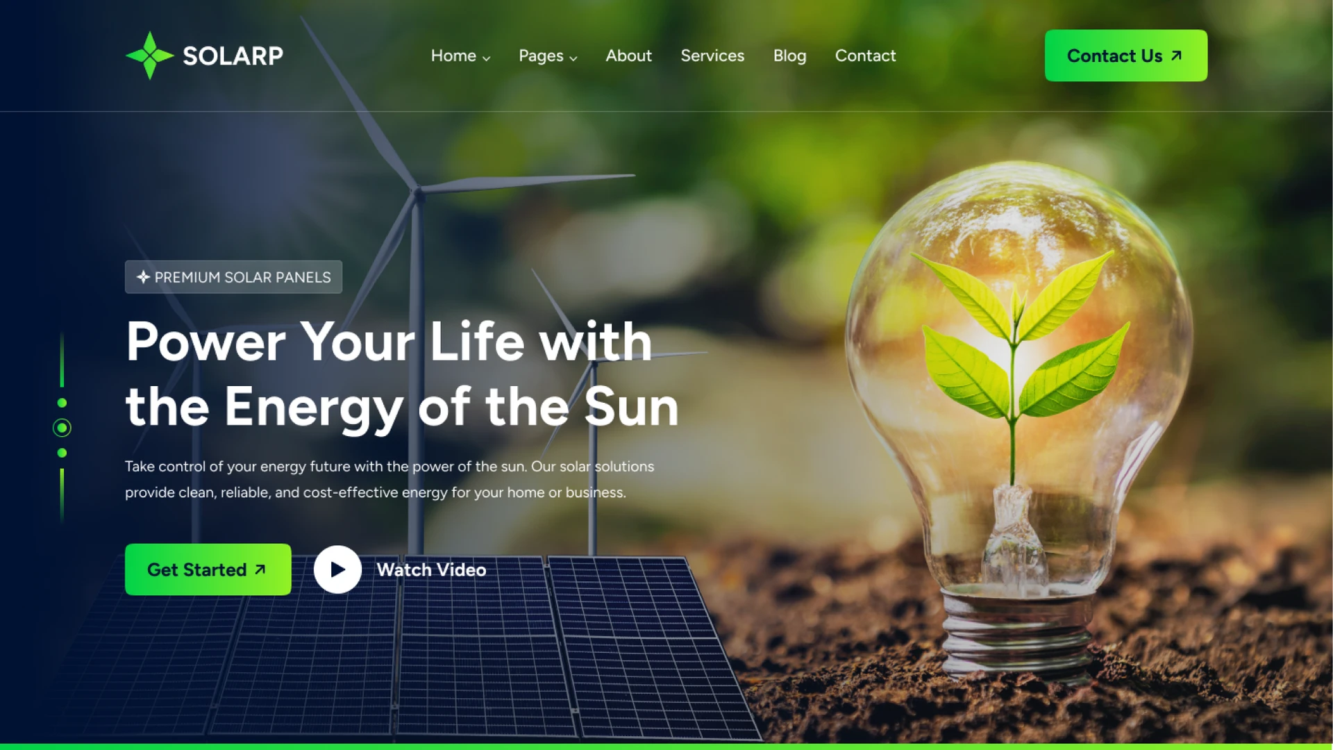 Solarp - Ecology Wind & Solar Energy WordPress Theme