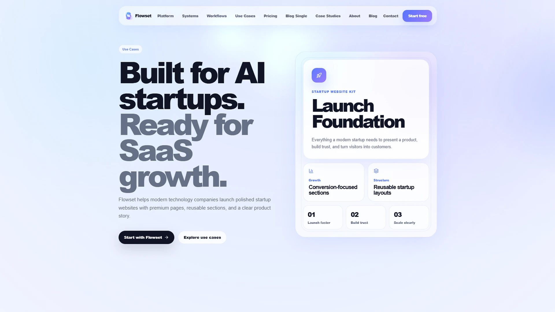 Flowset - Modern SaaS Startup Website Template