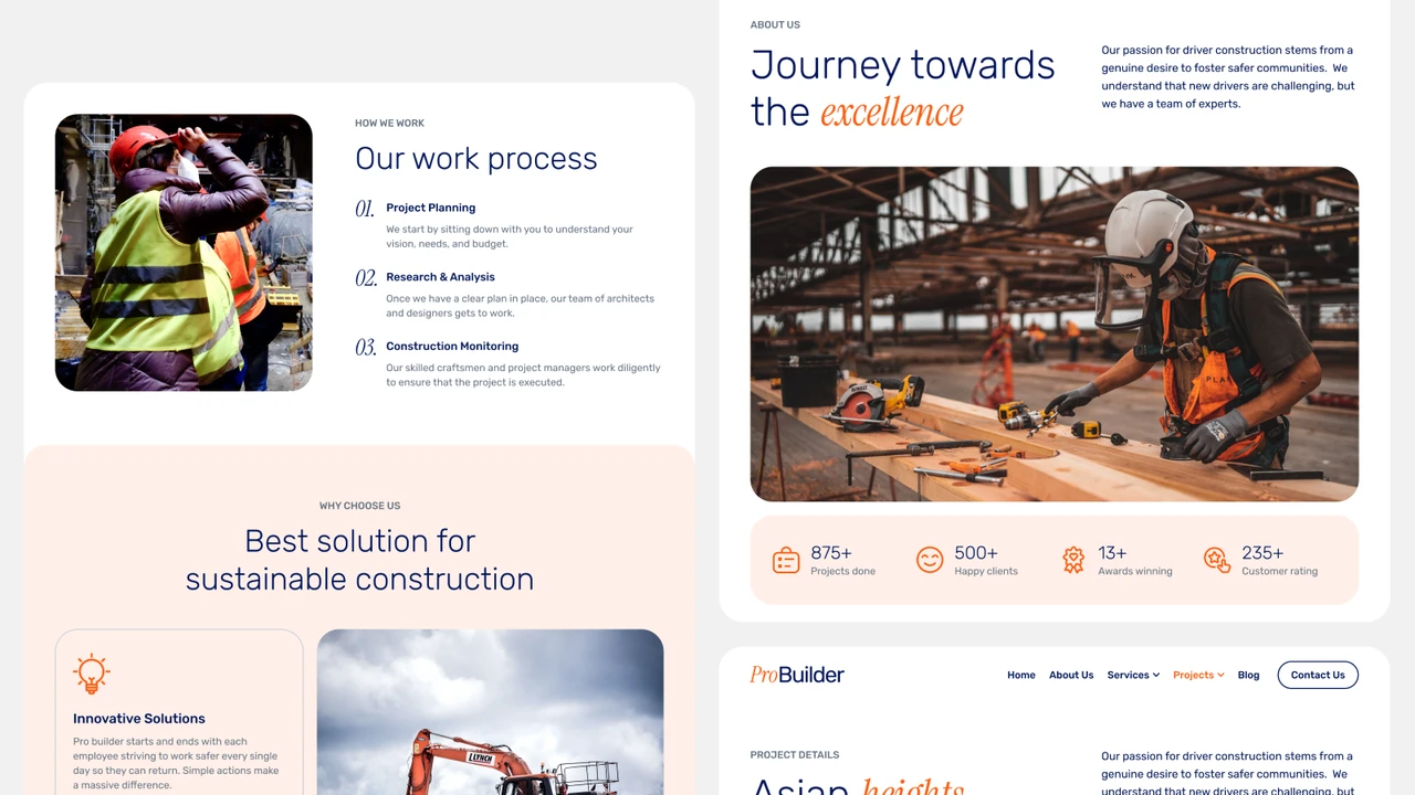 ProBuilder - Construction & Real Estate Multipurpose Framer Template
