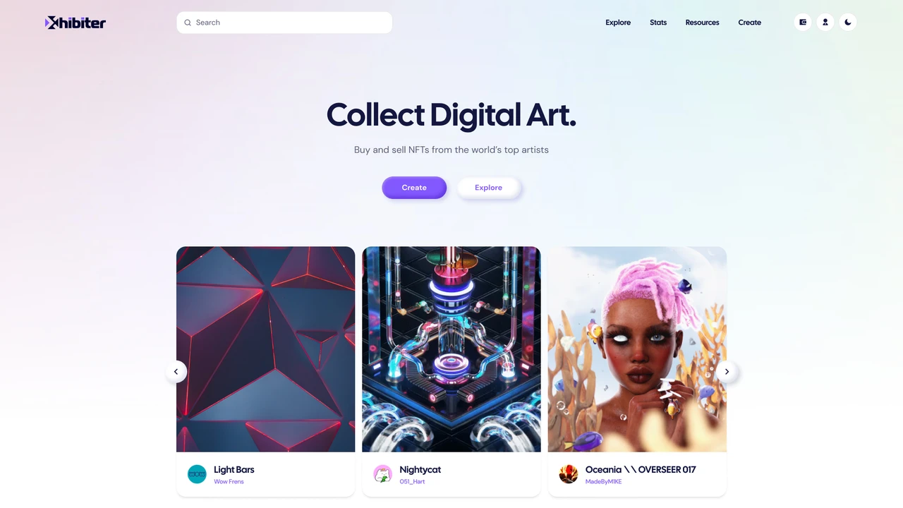 Xhibiter - Web3 Crypto NFT Marketplace Figma Template