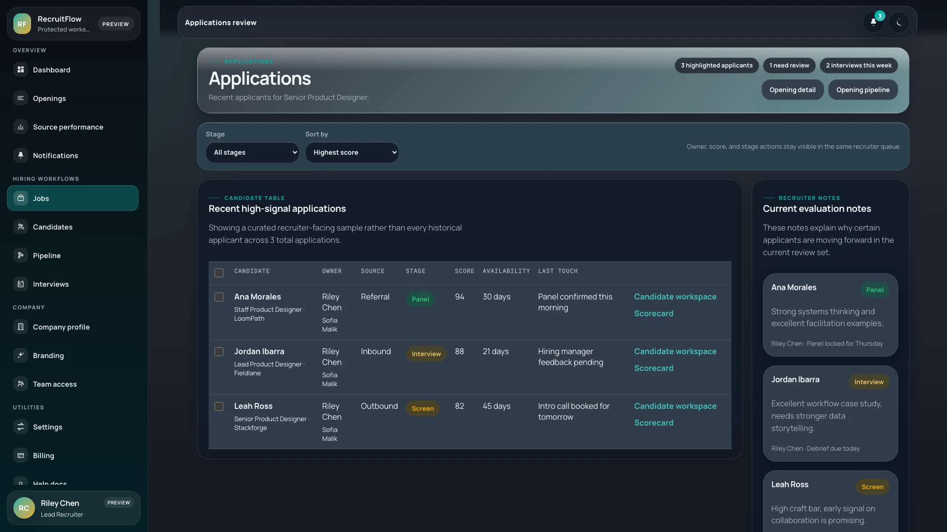 RecruitFlow - React Job Board & Recruiter Dashboard Template
