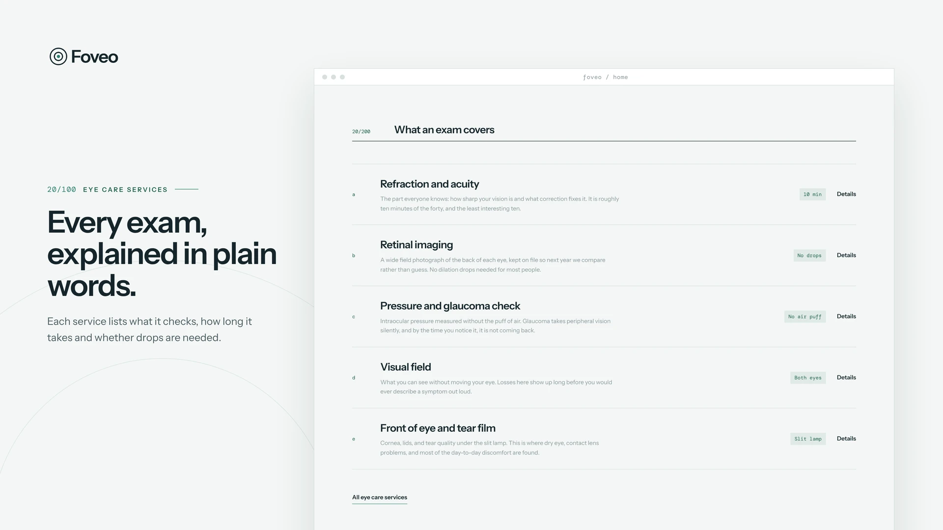 Foveo - Optometrist & Eye Clinic HTML Template (Screenshot 4 of 10)