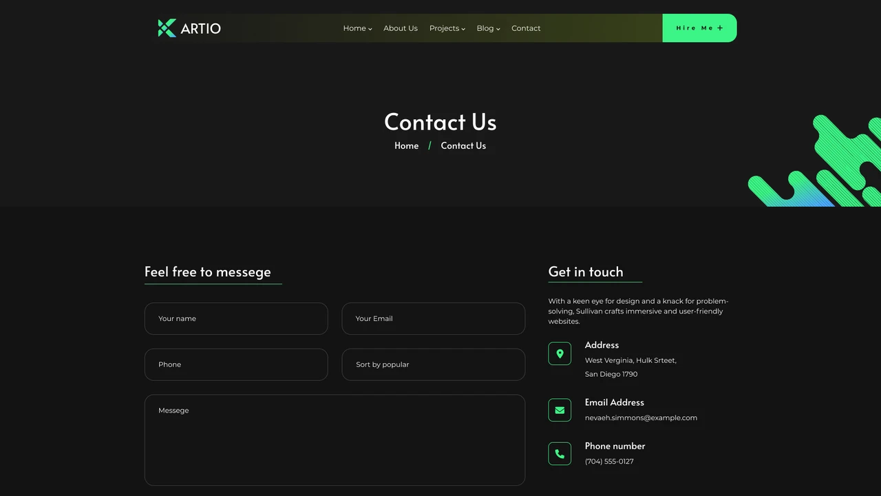 ARTIO - Personal Portfolio Figma Template