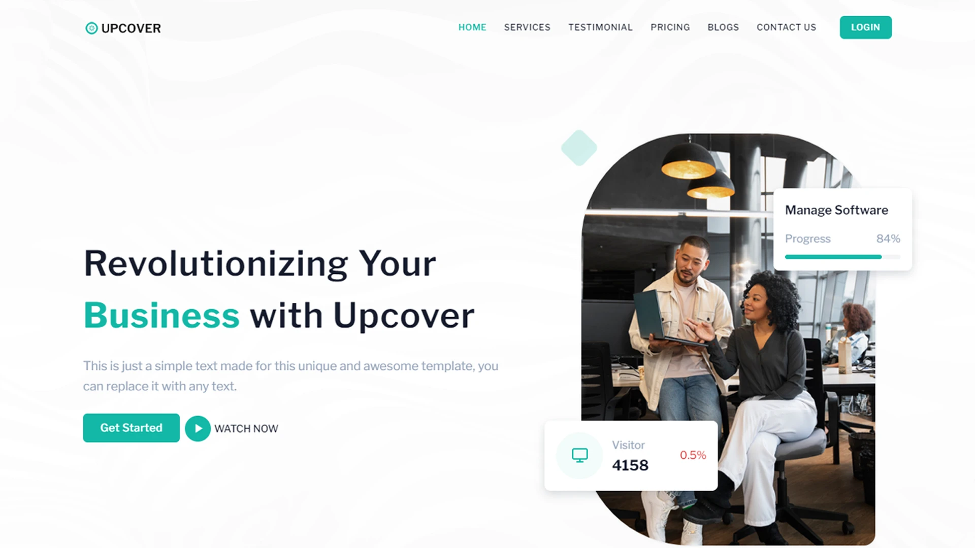 Upcover - Tailwind CSS Business & Corporate Landing Template