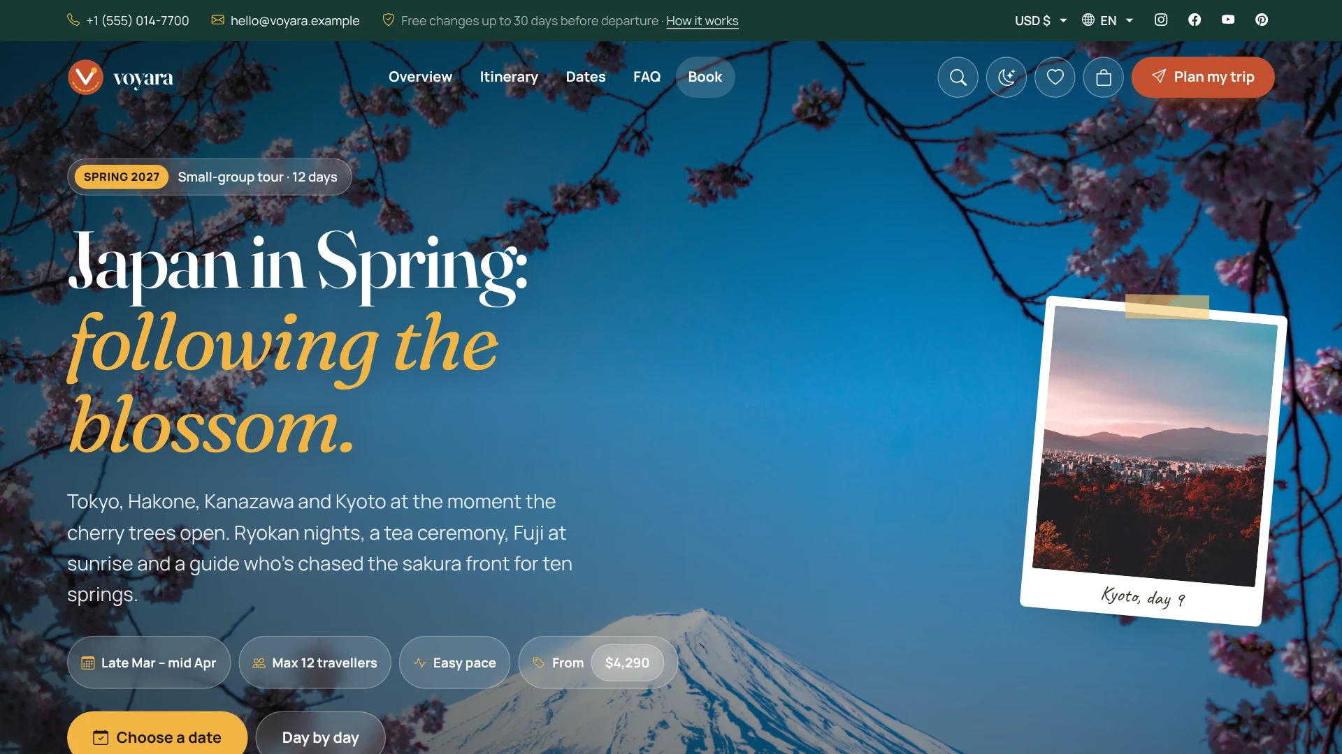 Voyara - Travel Agency & Boutique Hotel HTML Template