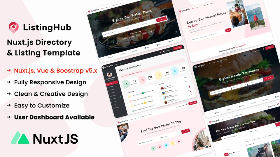 ListingHub - Nuxt Business Directory & Listing Template