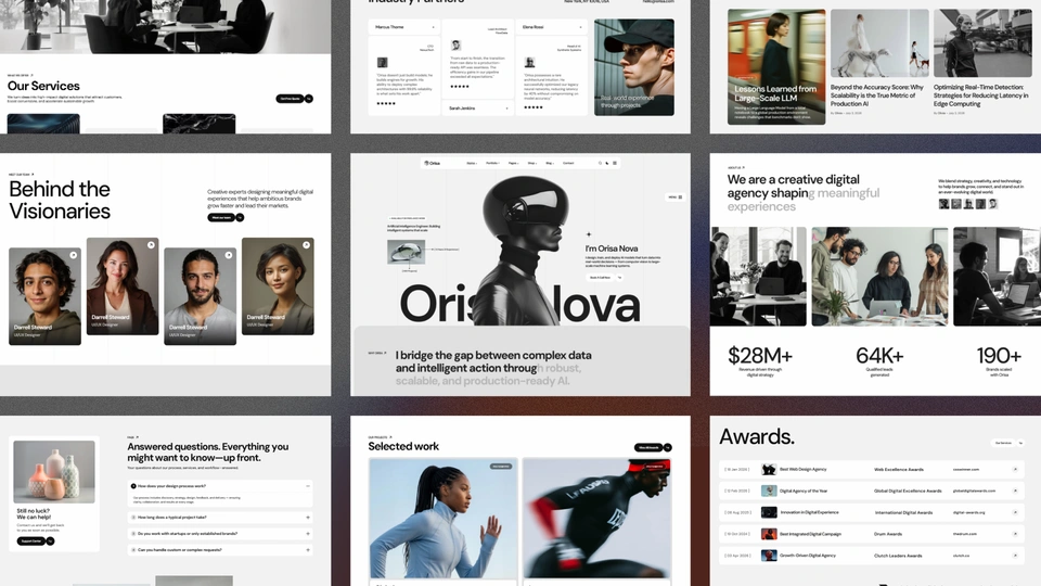 Orisa - Creative Portfolio Agency Framer Template
