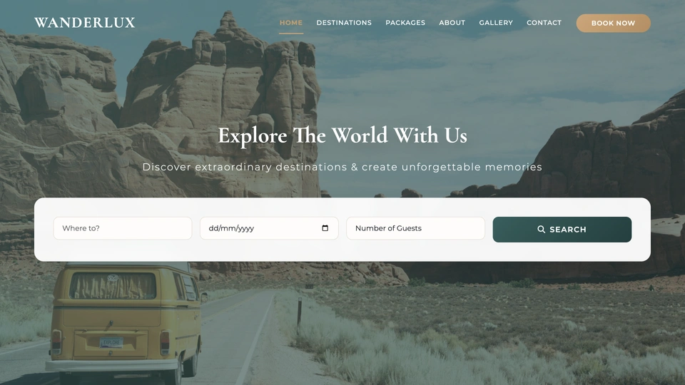 Wanderlux - Luxury Travel and Tours HTML5 Template with Booking UI
