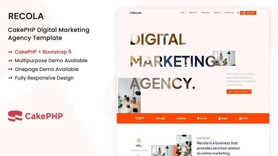 Recola - CakePHP Multipurpose Digital Marketing Agency Template
