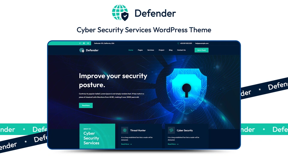 Defender - Cyber Security Services WordPress Theme