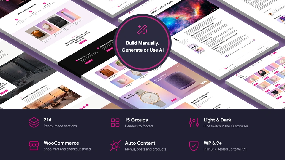 Uny AI - WordPress Theme with Flexible Section Builder