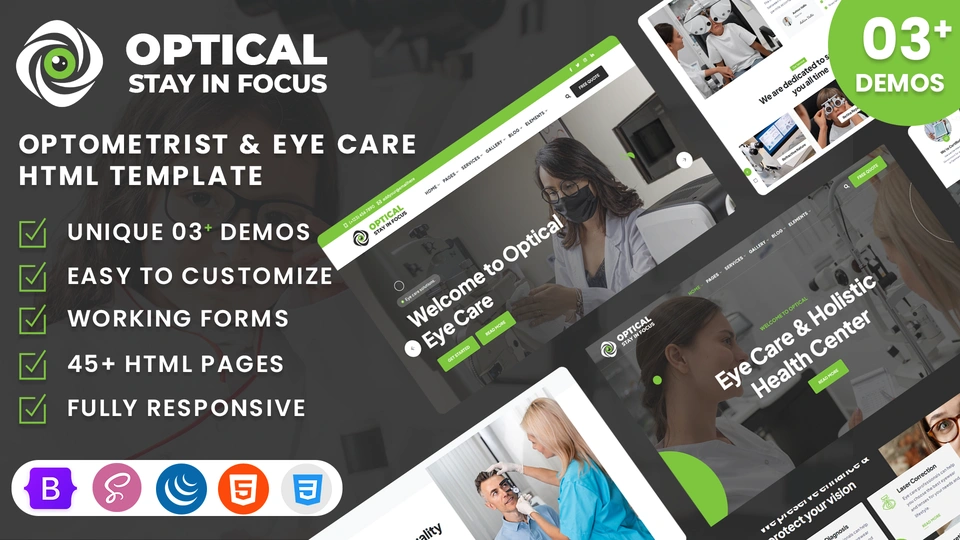OpticalPro - Optometrist & Eye Care Template