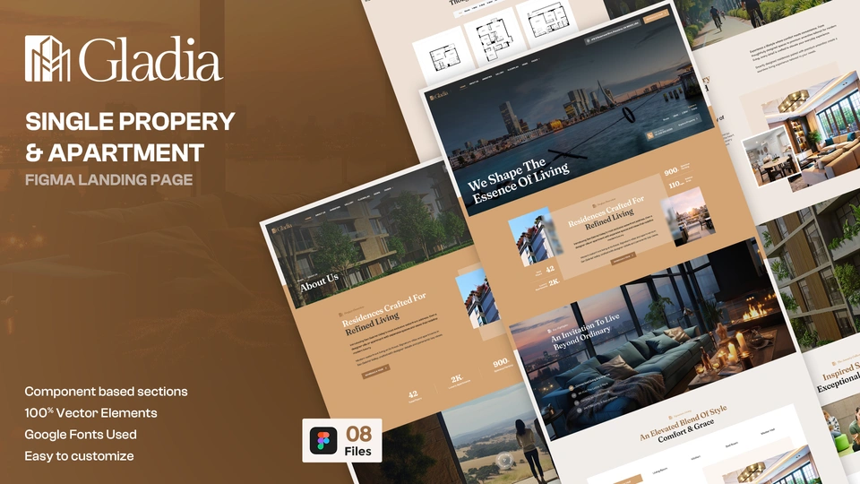 Gladia - Single Property Figma Template