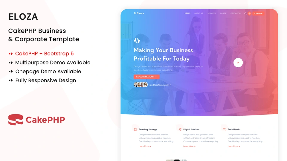 Eloza - CakePHP Multipurpose Business & Corporate Template