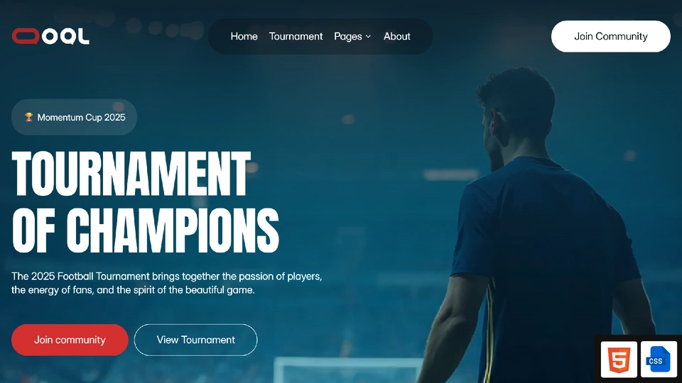 Goal - Football Tournament & Sports Streaming HTML Template