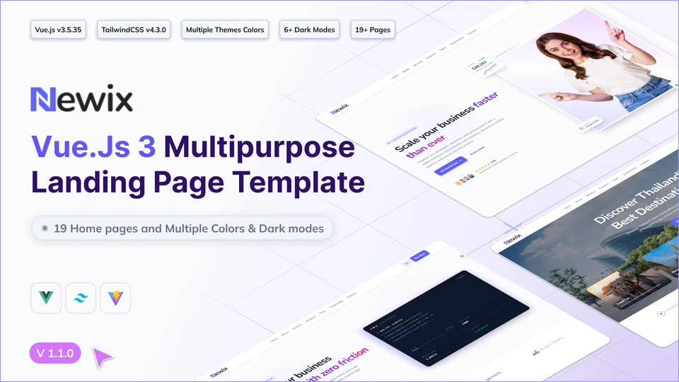 Newix - Vue.js 3 Multipurpose Landing Page Template