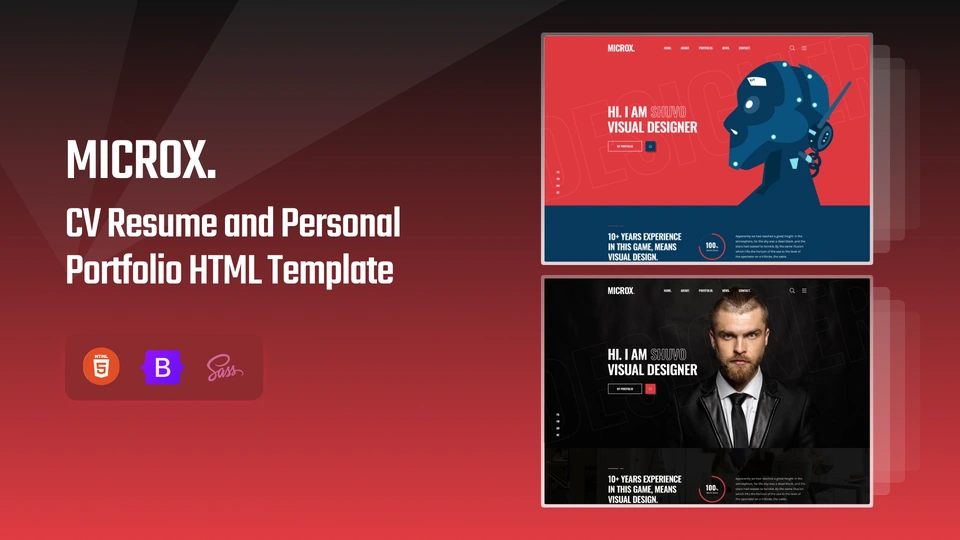 Microx - CV Resume and Personal Portfolio HTML Template