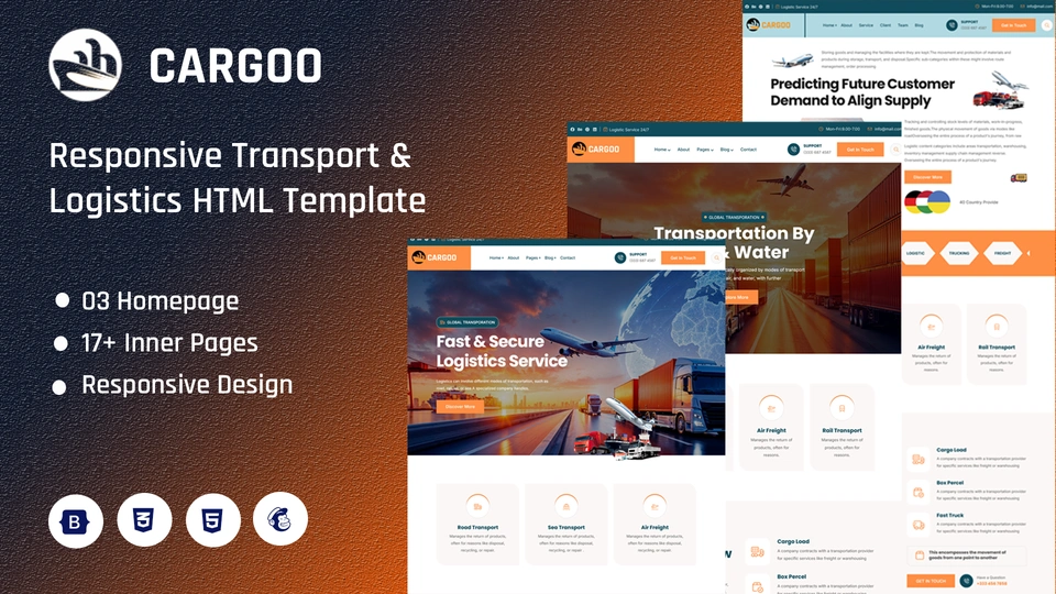 Cargoo - Responsive Transport and Logistics HTML Template