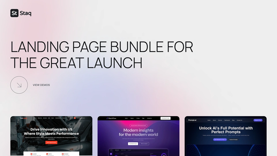 STAQ - Landing Page Bundle