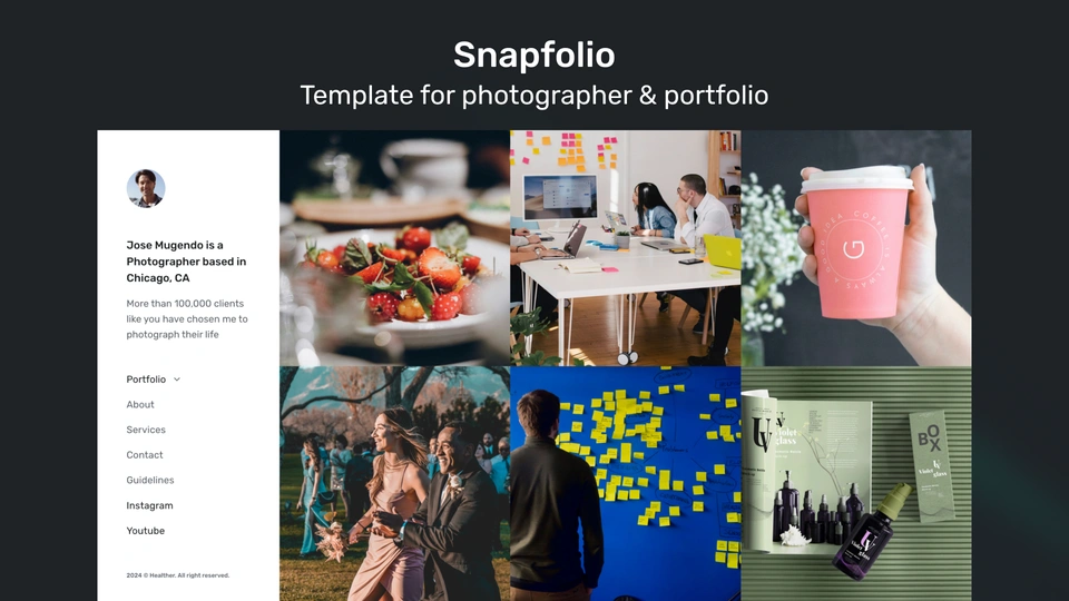 Snapfolio - Framer Portfolio Template for Photographers & Creatives