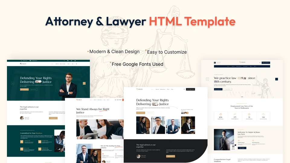 Atroly - Attorney and Lawyer HTML Template
