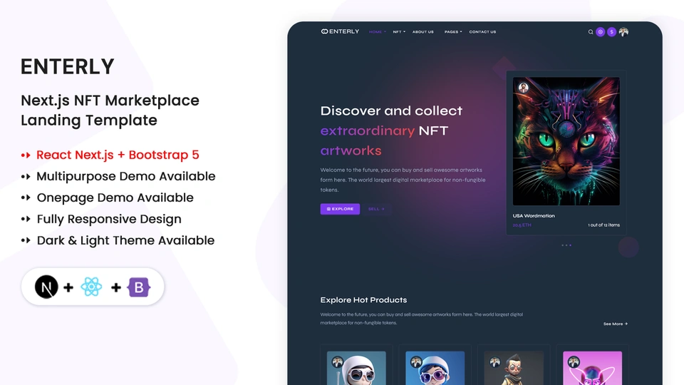 Enterly - Next.js NFT Marketplace Template