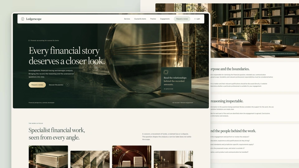 Ledgerscope - Forensic Accounting HTML Website Template