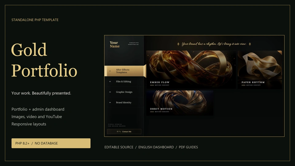 Gold Portfolio - PHP Portfolio with Admin Dashboard